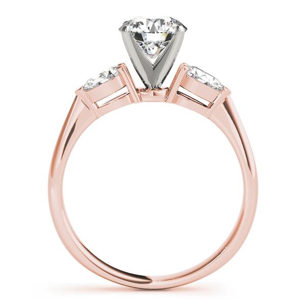 3/8 ct tw Three Stone Pear Sides Engagement Ring F Color VS Clarity Diamonds GIA Center