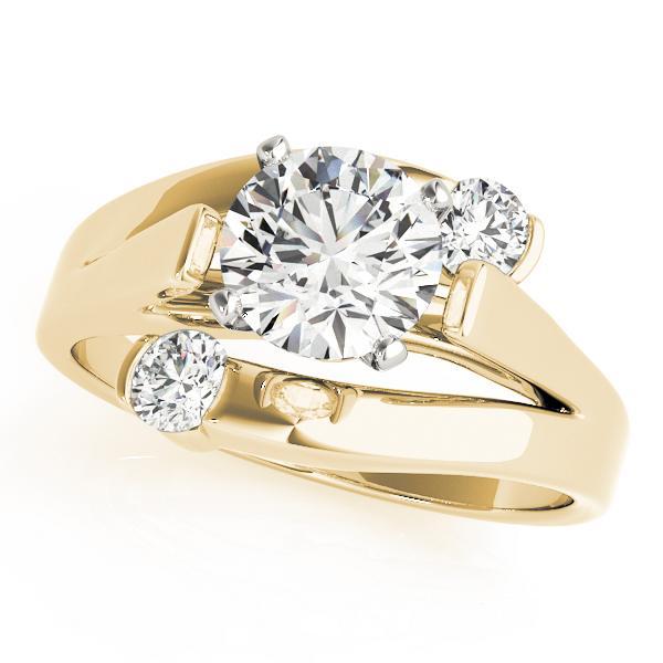 1/2 ct tw Three Stone Engagement Ring F Color VS Clarity Diamonds GIA Center