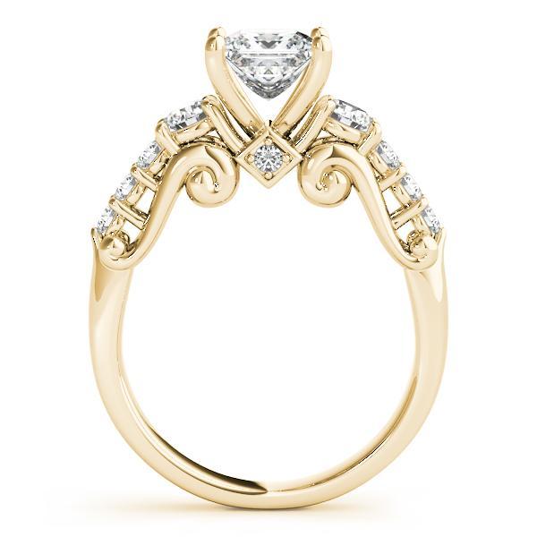 1 1/4 ct tw Three Stone Princess Center Engagement Ring F Color VS Clarity Diamonds GIA Center