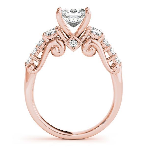 1 1/4 ct tw Three Stone Princess Center Engagement Ring F Color VS Clarity Diamonds GIA Center