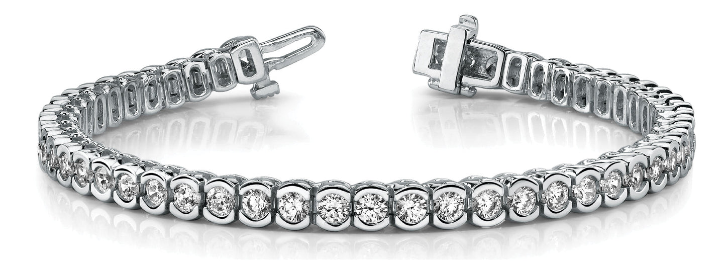 10 1/2 ct Diamond Bracelet In Line F VS Diamonds