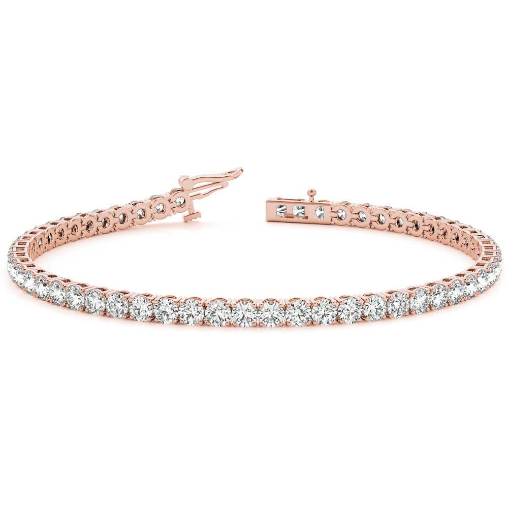 9 ct Diamond Bracelet In Line Prong Set F VS Diamonds