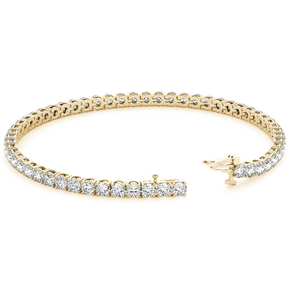 9 ct Diamond Bracelet In Line Prong Set F VS Diamonds