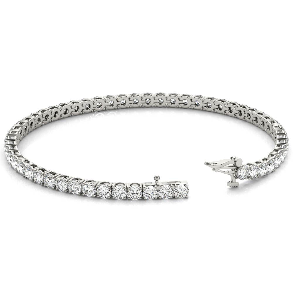 9 ct Diamond Bracelet In Line Prong Set F VS Diamonds