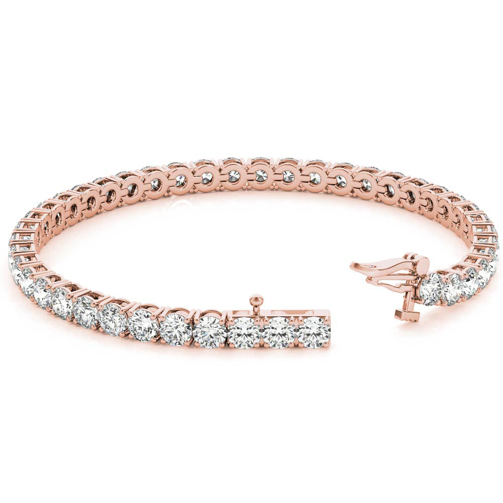 9 ct Diamond Bracelet In Line Prong Set F VS Diamonds