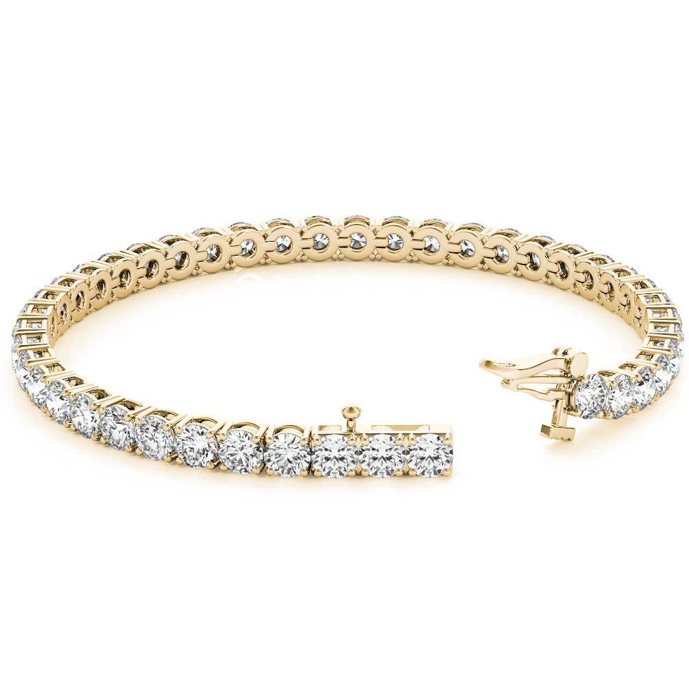 9 ct Diamond Bracelet In Line Prong Set F VS Diamonds