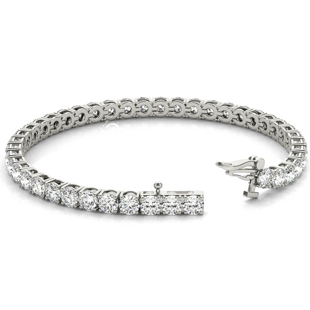 9 ct Diamond Bracelet In Line Prong Set F VS Diamonds
