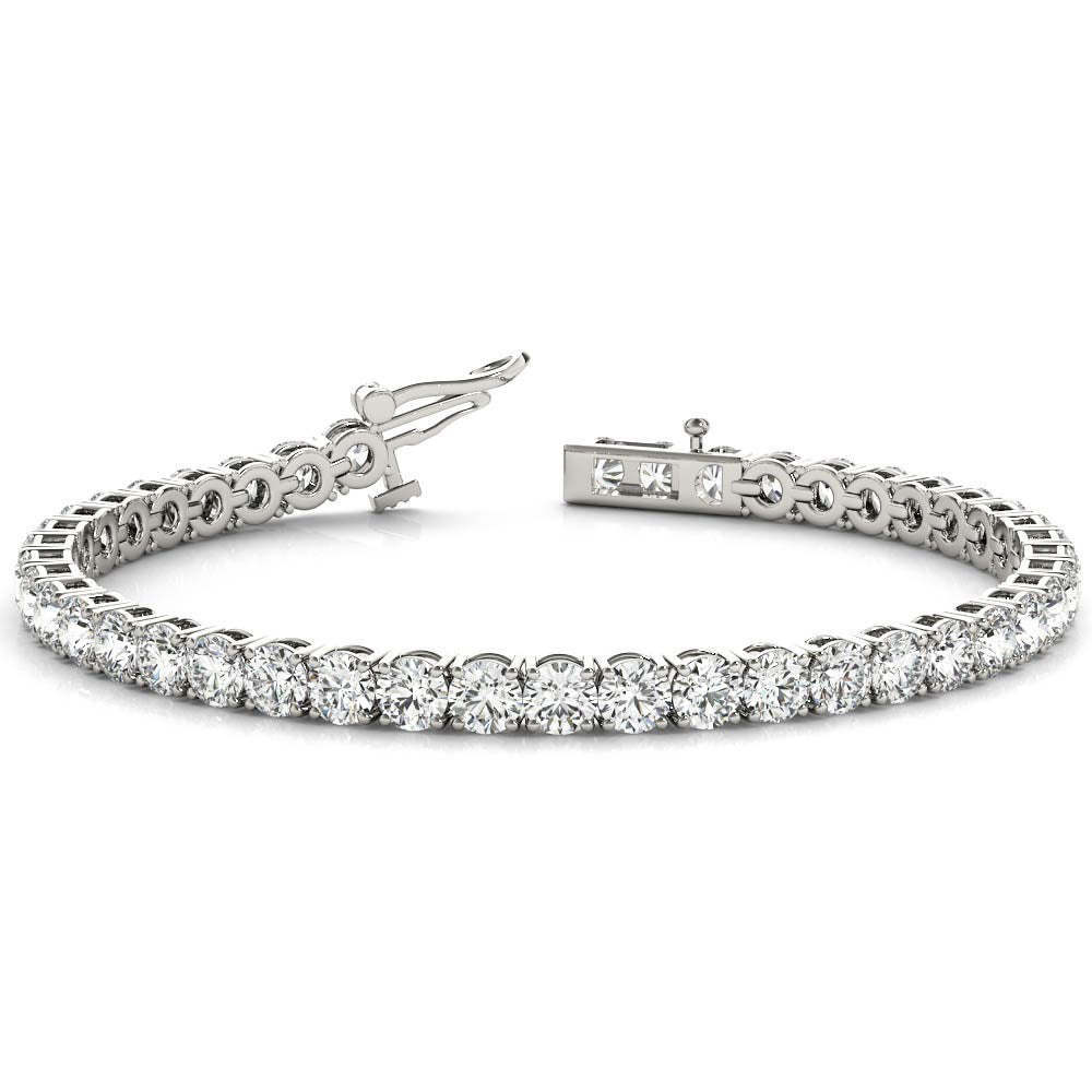 9 ct Diamond Bracelet In Line Prong Set F VS Diamonds