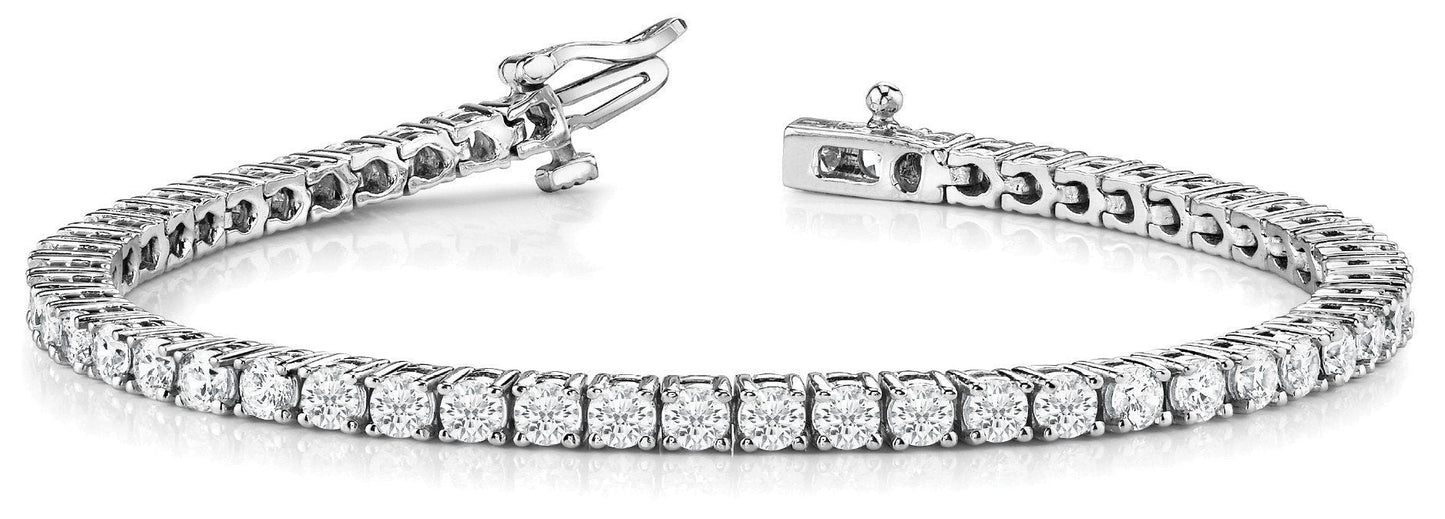 9 ct Diamond Bracelet In Line Prong Set F VS Diamonds