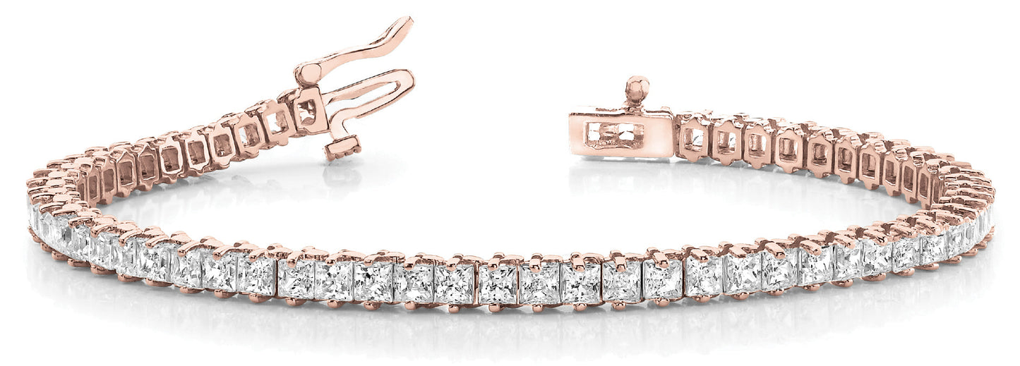 6 5/8 ct Diamond Bracelet In Line Prong Set F VS Diamonds