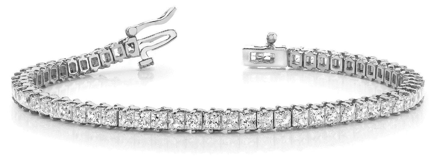 6 5/8 ct Diamond Bracelet In Line Prong Set F VS Diamonds