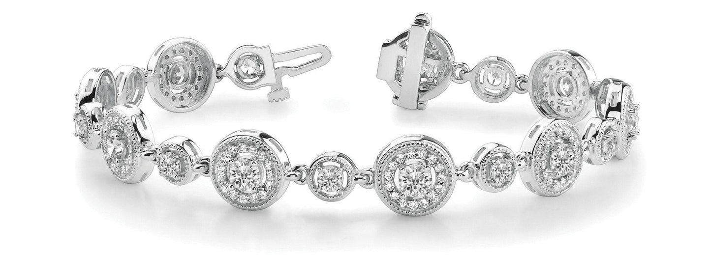 3 ct Diamond Bracelet Vintage F VS Diamonds