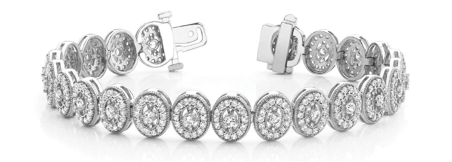 5 ct Diamond Bracelet Vintage F VS Diamonds