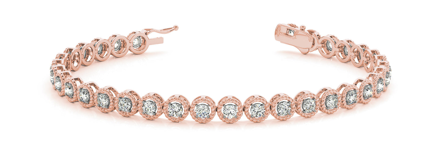 2 ct Diamond Bracelet In Line Prong Set Vintage