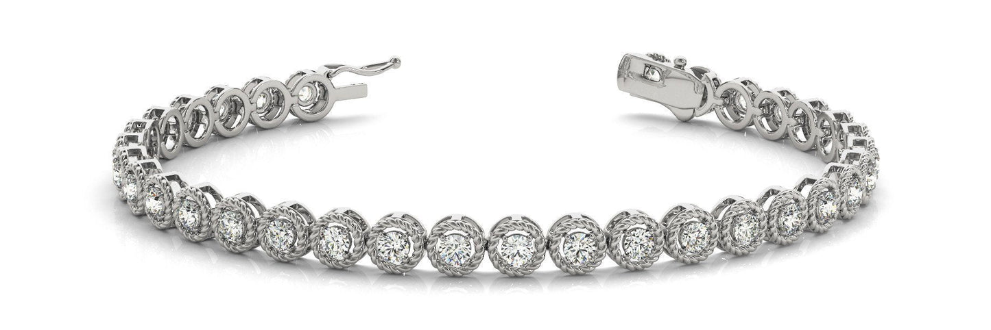 2 ct Diamond Bracelet In Line Prong Set Vintage