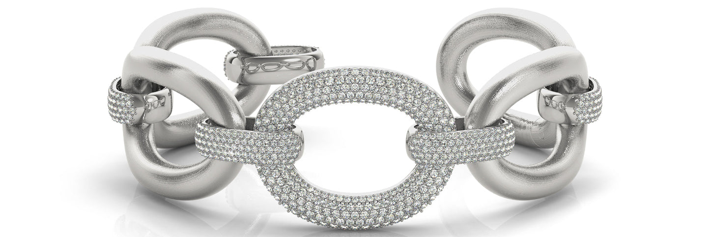 5 1/6 ct Diamond Bracelet Italian Style Fashion F VS Diamonds