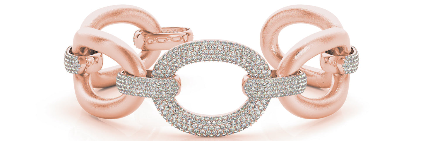 5 1/6 ct Diamond Bracelet Italian Style Fashion F VS Diamonds