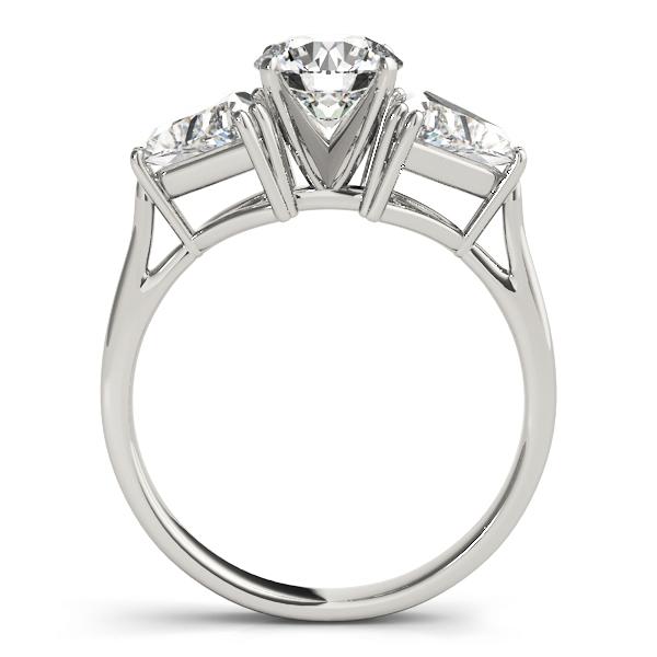 1 ct tw Three Stone Trillion Engagement Ring F Color VS Clarity Diamonds GIA Center
