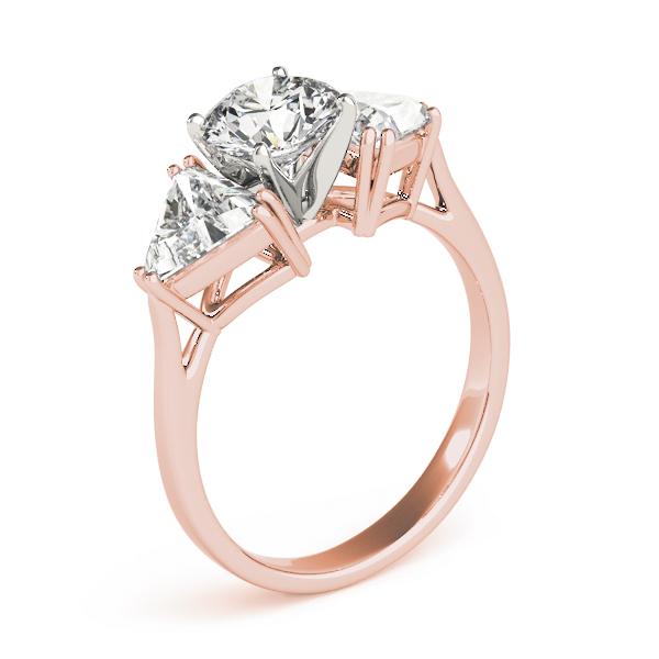1 ct tw Three Stone Trillion Engagement Ring F Color VS Clarity Diamonds GIA Center