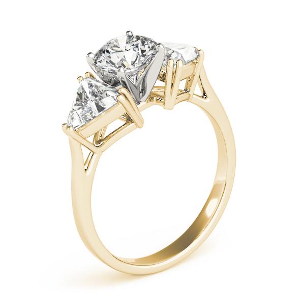 1 ct tw Three Stone Trillion Engagement Ring F Color VS Clarity Diamonds GIA Center