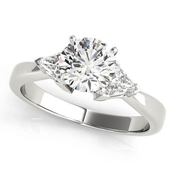1 1/3 ct tw Three Stone Trillion Engagement Ring F Color VS Clarity Diamonds GIA Center