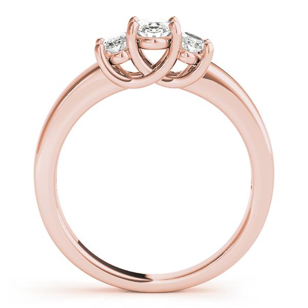 1 ct tw Three Stone Oval Cut Engagement Ring F Color VS Clarity Diamonds GIA Center