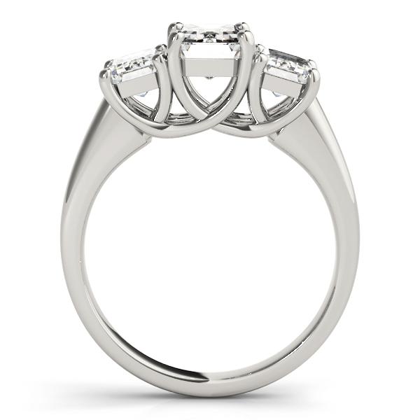 2 1/2 ct tw Three Stone Emerald Cut Engagement Ring F Color VS Clarity Diamonds GIA Center