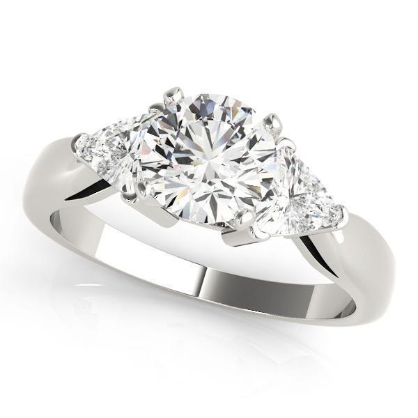 1 ct tw Three Stone Trillion Engagement Ring F Color VS Clarity Diamonds GIA Center