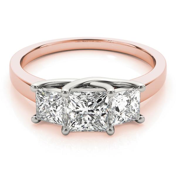 1 3/4 ct tw Three Stone Princess Engagement Ring F Color VS Clarity Diamonds GIA Center