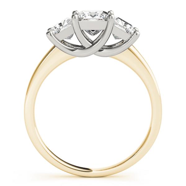 1 3/4 ct tw Three Stone Princess Engagement Ring F Color VS Clarity Diamonds GIA Center