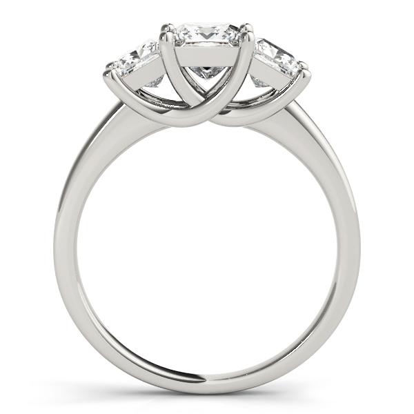 1 3/4 ct tw Three Stone Princess Engagement Ring F Color VS Clarity Diamonds GIA Center
