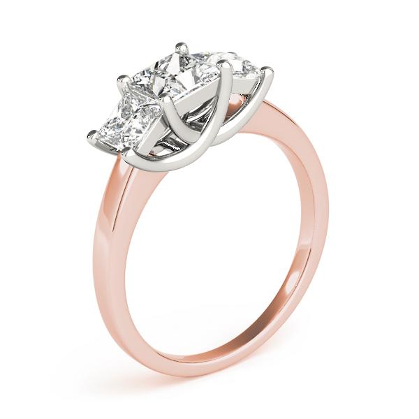 1 3/4 ct tw Three Stone Princess Engagement Ring F Color VS Clarity Diamonds GIA Center