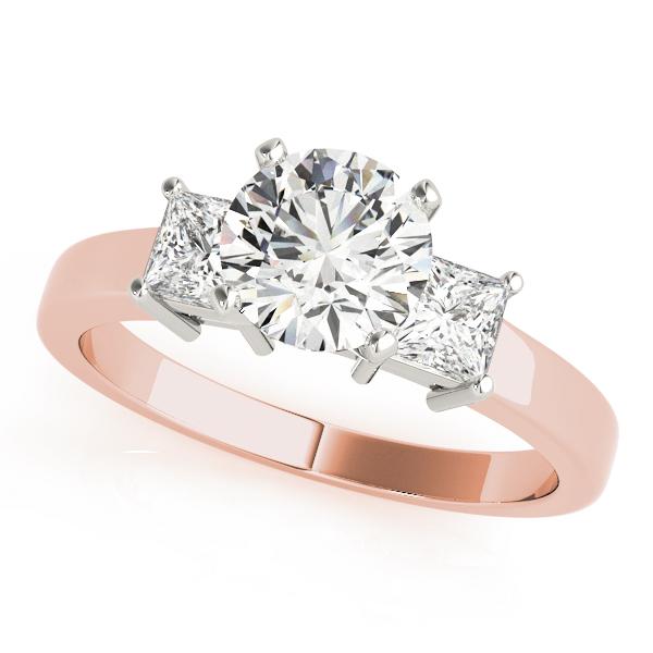 1 1/2 ct tw Three Stone Princess Sides Engagement Ring F Color VS Clarity Diamonds GIA Center