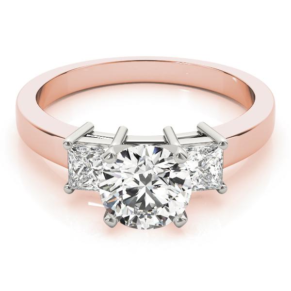 1 1/2 ct tw Three Stone Princess Sides Engagement Ring F Color VS Clarity Diamonds GIA Center