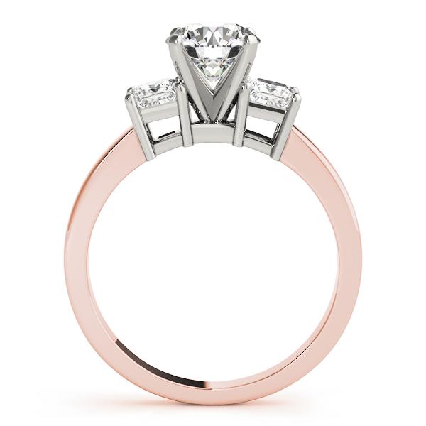1 1/2 ct tw Three Stone Princess Sides Engagement Ring F Color VS Clarity Diamonds GIA Center
