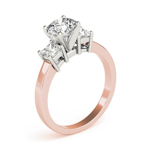 1 1/2 ct tw Three Stone Princess Sides Engagement Ring F Color VS Clarity Diamonds GIA Center