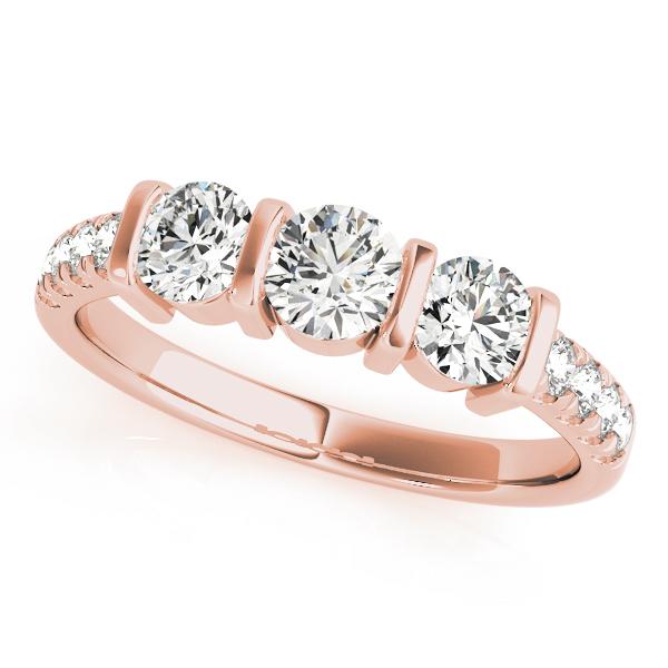 1 ct tw Three Stone Engagement Ring F Color VS Clarity Diamonds GIA Center