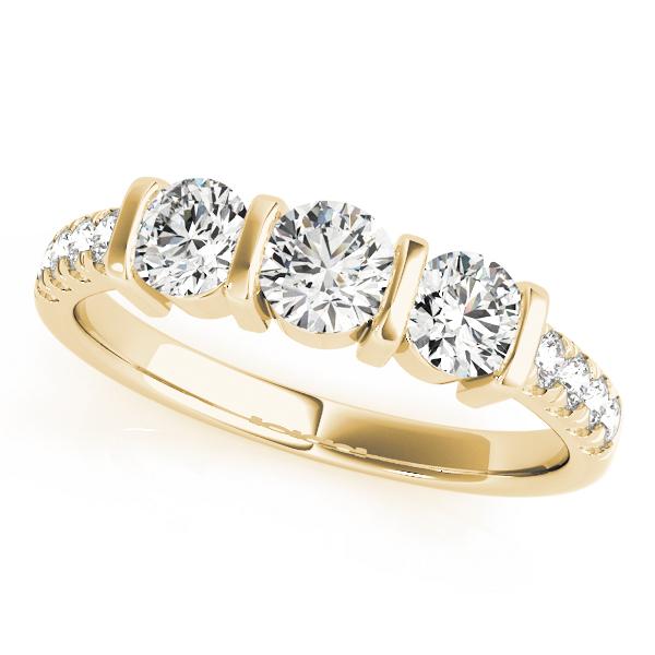 1 ct tw Three Stone Engagement Ring F Color VS Clarity Diamonds GIA Center