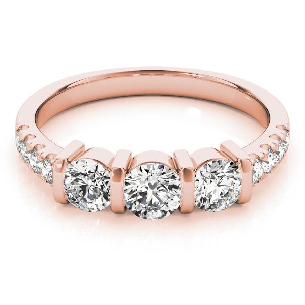 1 ct tw Three Stone Engagement Ring F Color VS Clarity Diamonds GIA Center