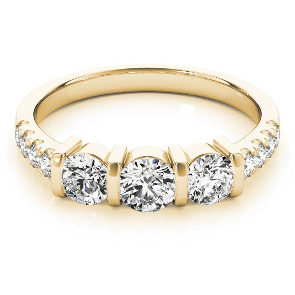 1 ct tw Three Stone Engagement Ring F Color VS Clarity Diamonds GIA Center