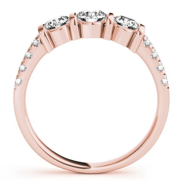 1 ct tw Three Stone Engagement Ring F Color VS Clarity Diamonds GIA Center