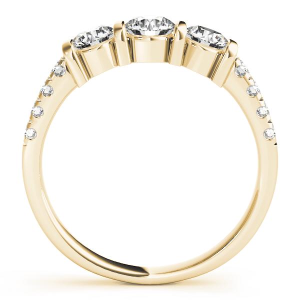 1 ct tw Three Stone Engagement Ring F Color VS Clarity Diamonds GIA Center