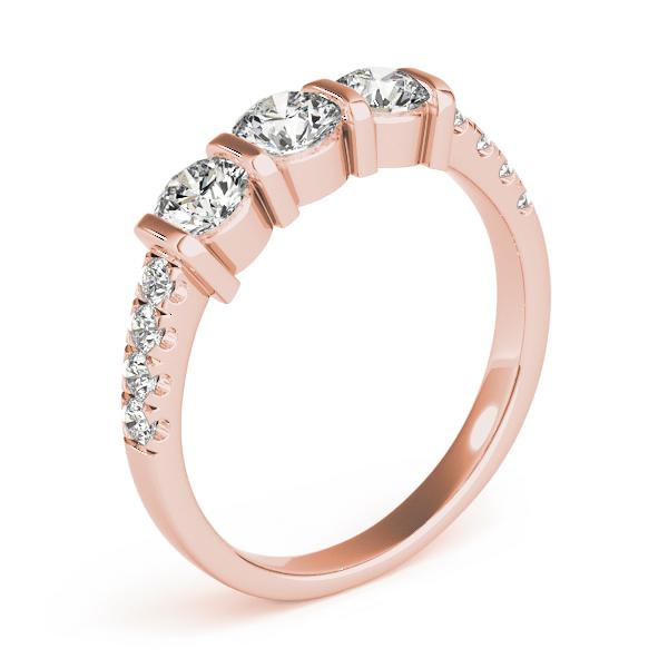 1 ct tw Three Stone Engagement Ring F Color VS Clarity Diamonds GIA Center