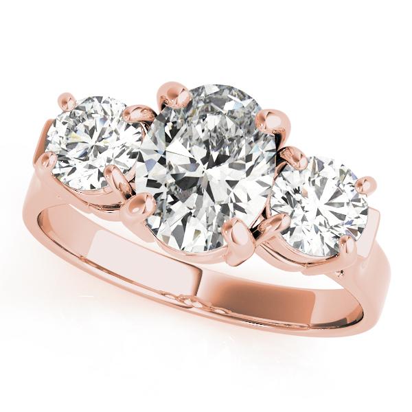 2 ct tw Three Stone Oval Center Engagement Ring F Color VS Clarity Diamonds GIA Center