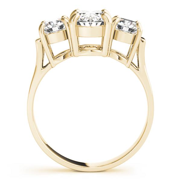 2 ct tw Three Stone Oval Center Engagement Ring F Color VS Clarity Diamonds GIA Center