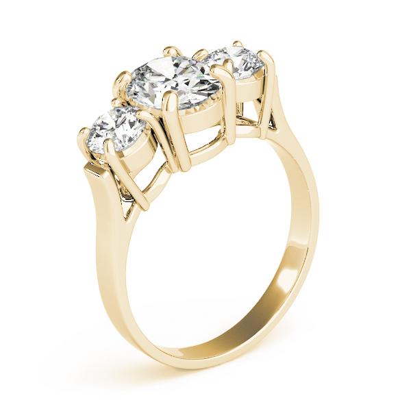 2 ct tw Three Stone Oval Center Engagement Ring F Color VS Clarity Diamonds GIA Center