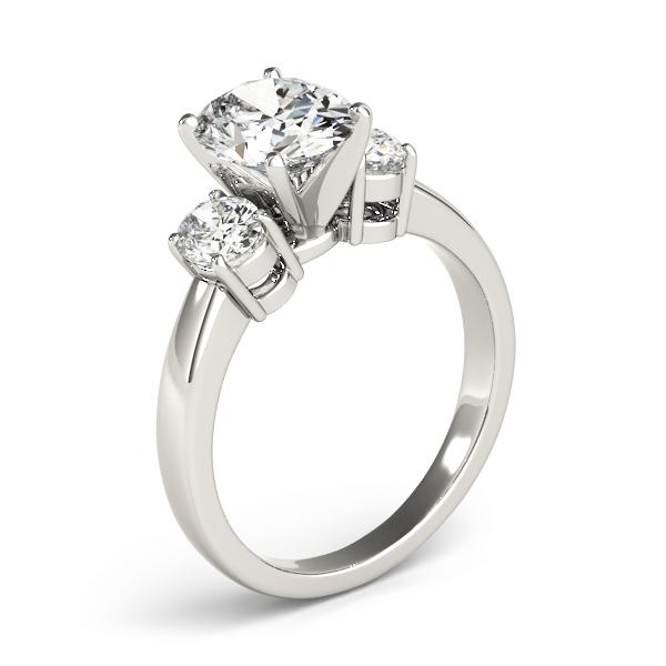 5 ct tw Three Stone Oval Cut Engagement Ring F Color VS Clarity Diamonds GIA Center