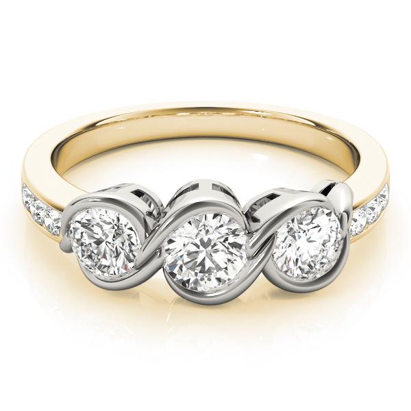 1 ct tw Three Stone Engagement Ring F Color VS Clarity Diamonds GIA Center