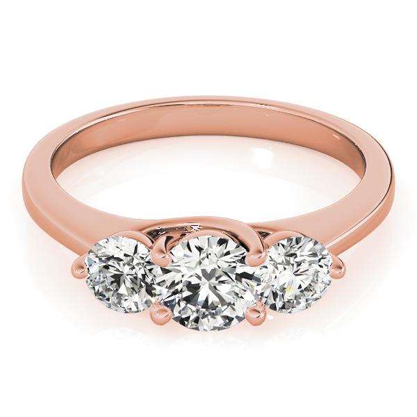 2 ct tw Three Stone Engagement Ring F Color VS Clarity Diamonds GIA Center