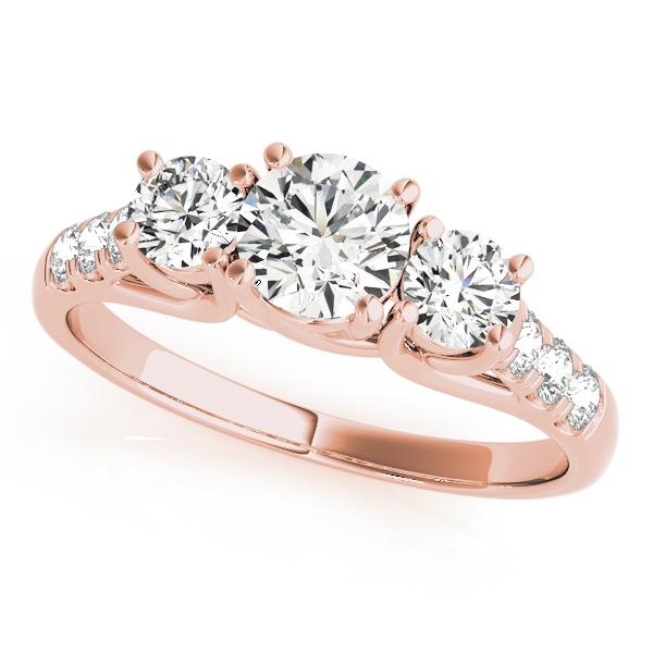 3 1/4 ct tw Three Stone Engagement Ring F Color VS Clarity Diamonds GIA Center